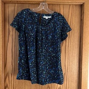 Boden top Black with purple & blue motif size US8/UK12